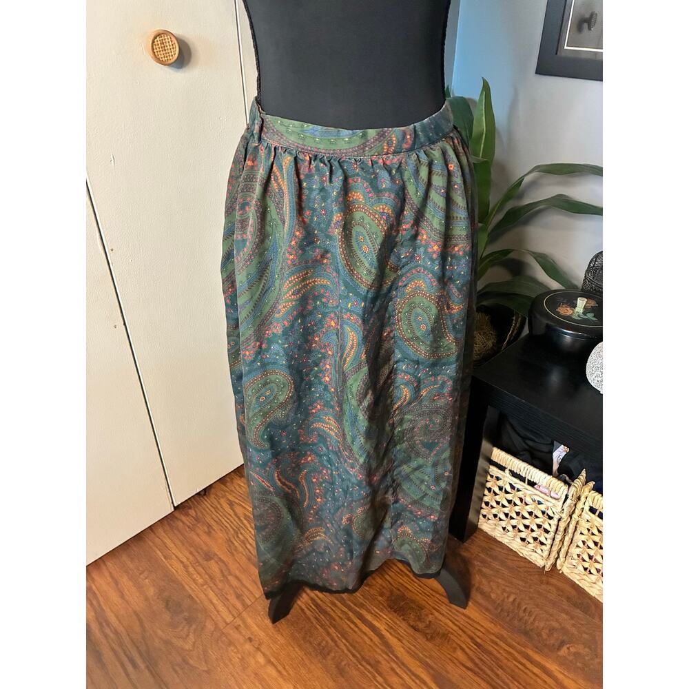 Vintage Amerigo Paisley Maxi Skirt – Size 12 (80s/90s)